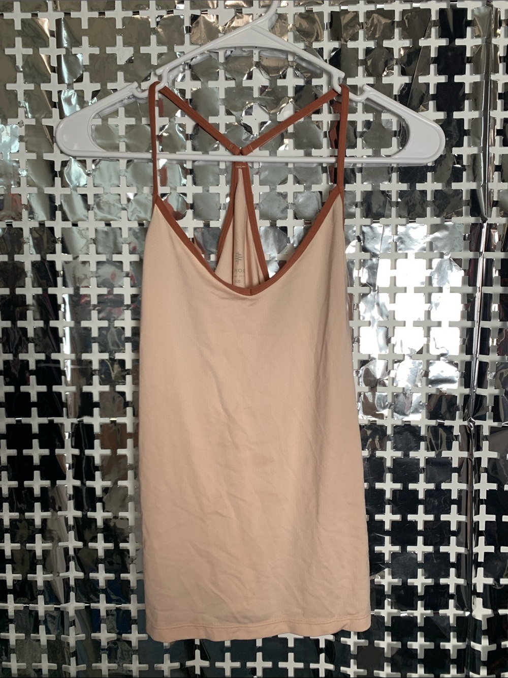 Royal Robbins Peach Tank Top with Brown Trim